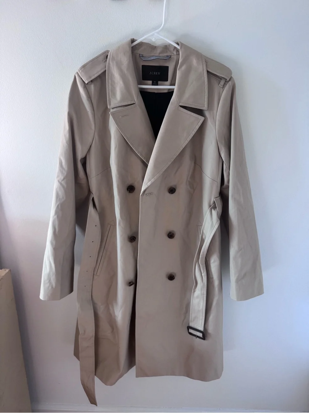 J. Crew Tan Double-Breasted Trench Coat
